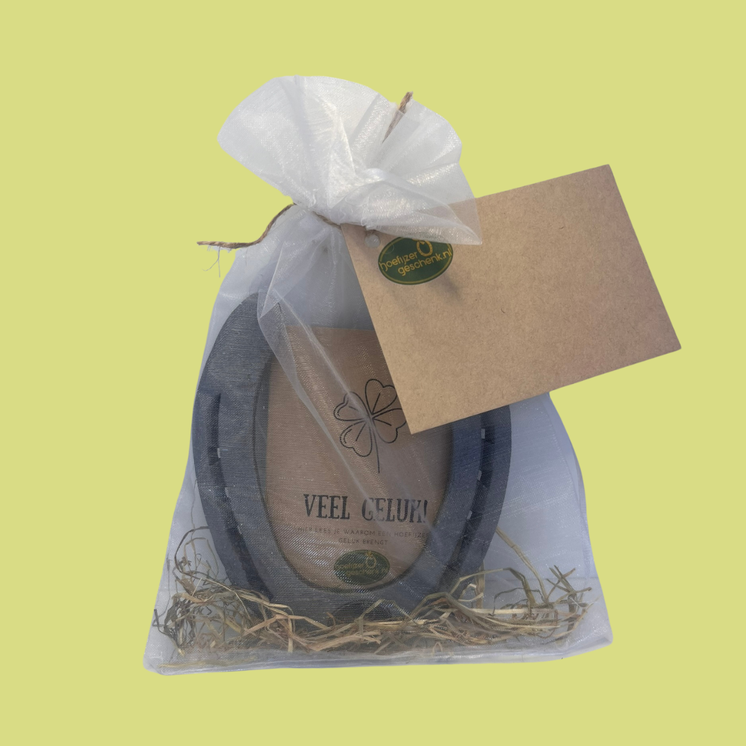 Hoefijzergeschenk 'Veel geluk'