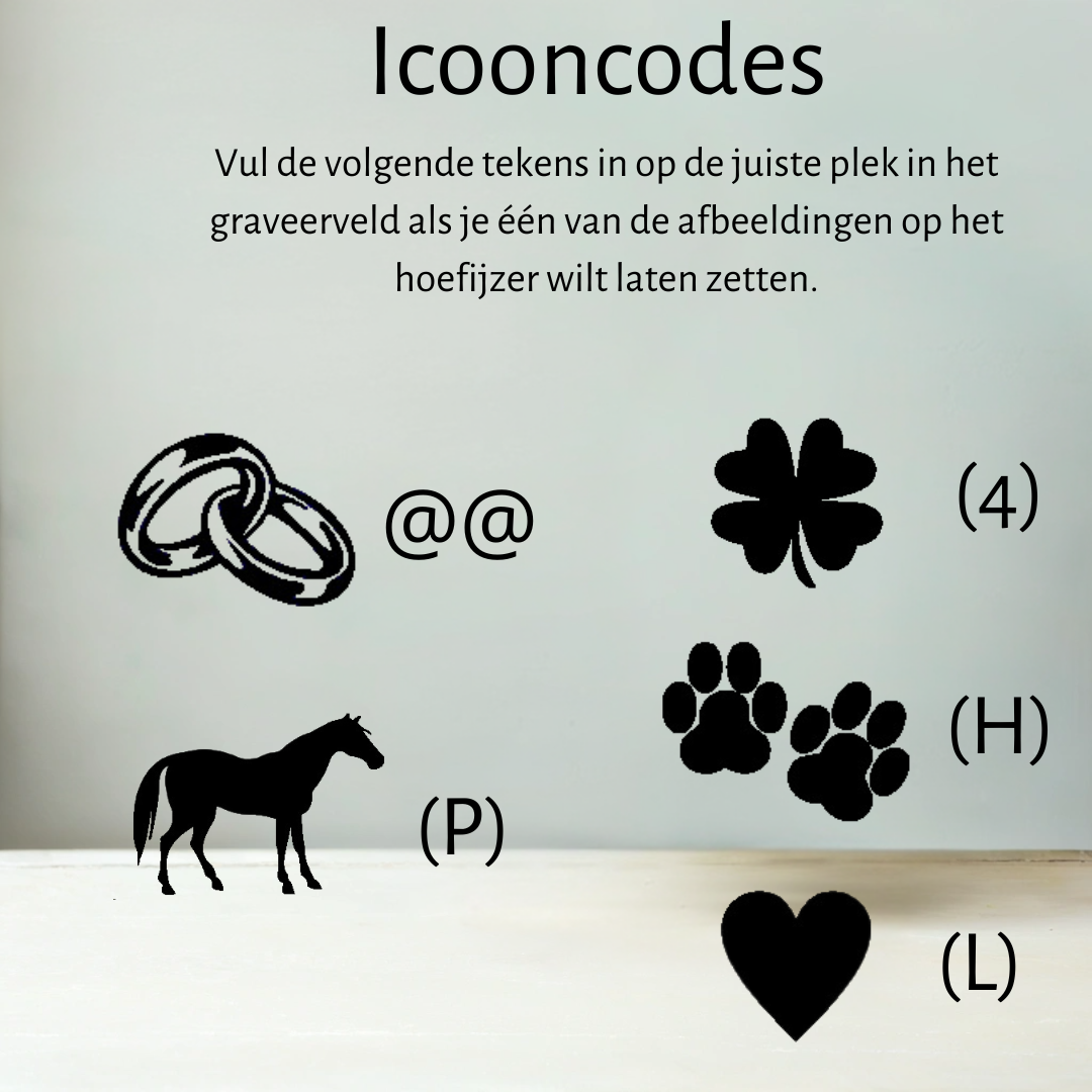 Eigen hoefijzer graveren met persoonlijke tekst
