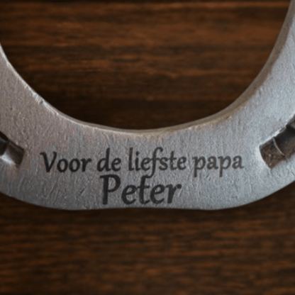 Naturel hoefijzer voor Vaderdag - Hoefijzergeschenk.nl